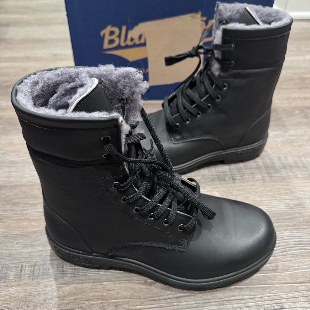 Blundstone Bl 1465 Black Leather Thermal Lace Up Boots